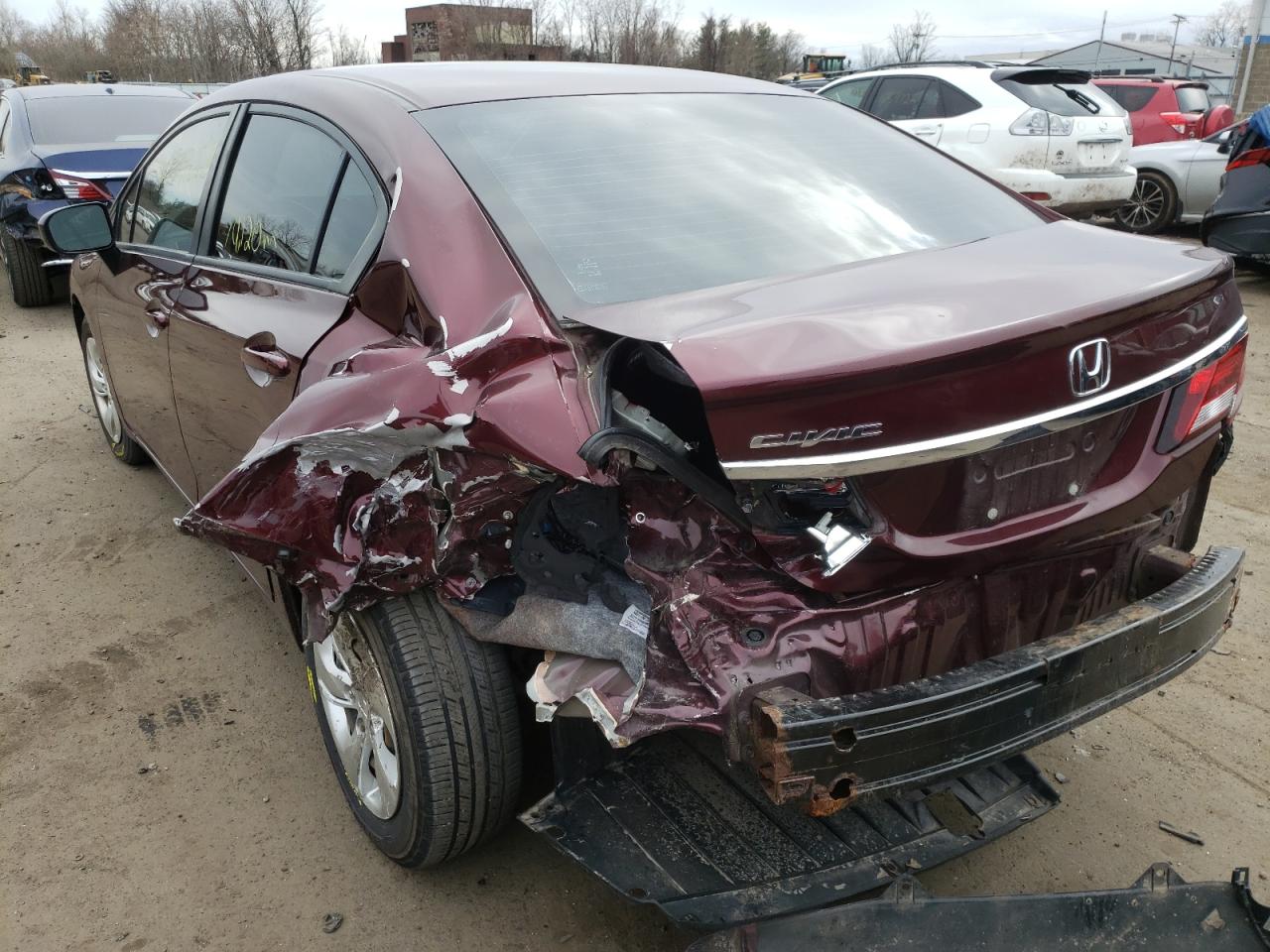 Photo 3 from auction – 2014 HONDA CIVIC LX with VIN 19XFB2F52EE234920