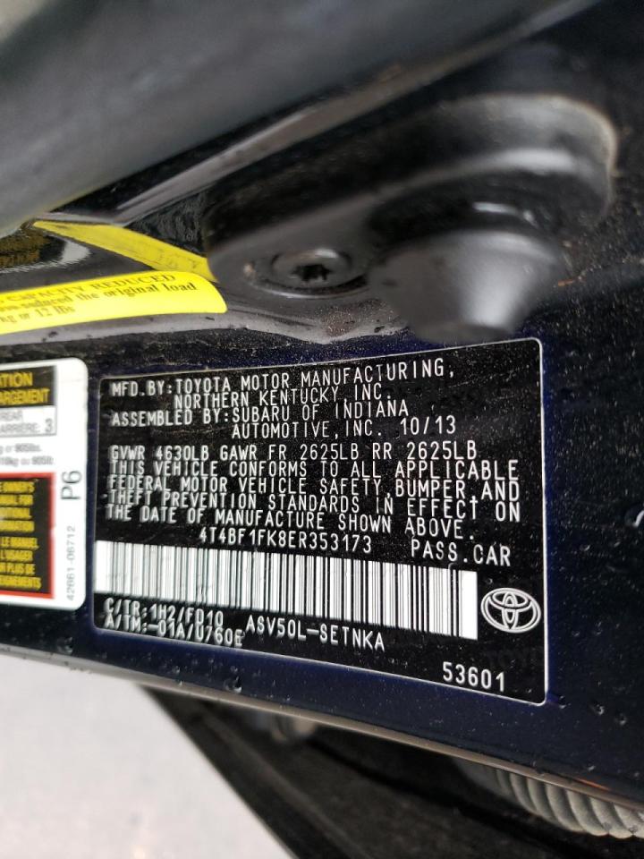 Photo 10 from auction – 2014 TOYOTA CAMRY L with VIN 4T4BF1FK8ER353173