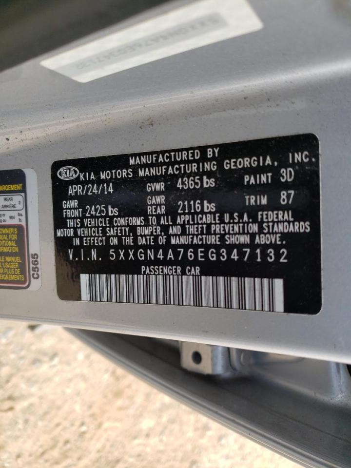 Photo 10 from auction – 2014 KIA OPTIMA EX with VIN 5XXGN4A76EG347132