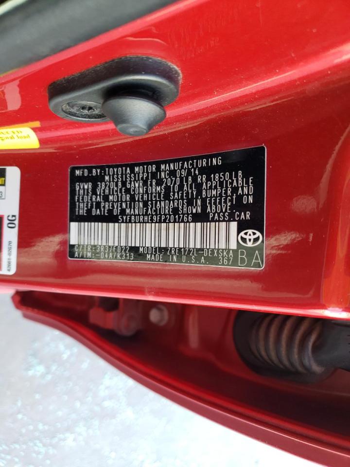 Photo 10 from auction – 2015 TOYOTA COROLLA L with VIN 5YFBURHE9FP201766