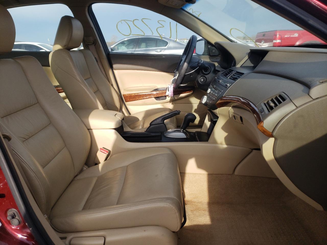 Photo 5 from auction – 2010 HONDA ACCORD EXL with VIN 1HGCP2F86AA016444
