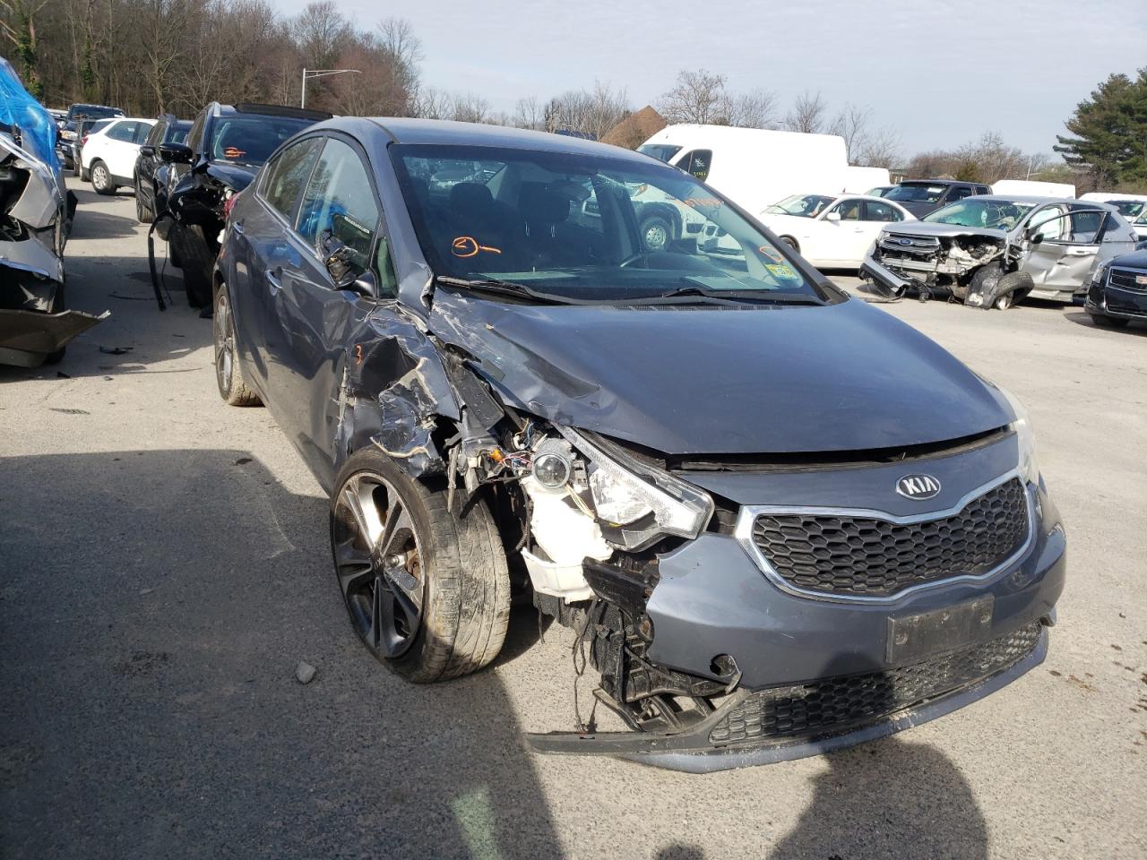 KIA FORTE EX 2014 with VIN KNAFX4A89E5070931 - Photo from auction
