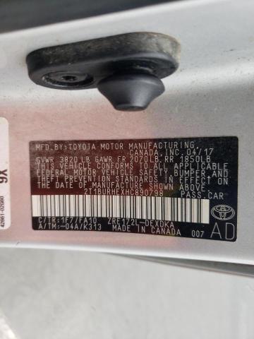 Photo 10 from auction – 2017 TOYOTA COROLLA L with VIN 2T1BURHEXHC890798