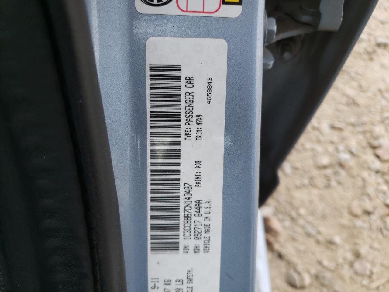 Photo 10 from auction – 2012 CHRYSLER 200 TOURIN with VIN 1C3CCBBB7CN143487
