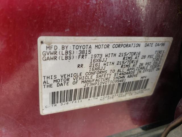 Photo 10 from auction – 1996 TOYOTA RAV4 with VIN JT3HP10V0T0099461