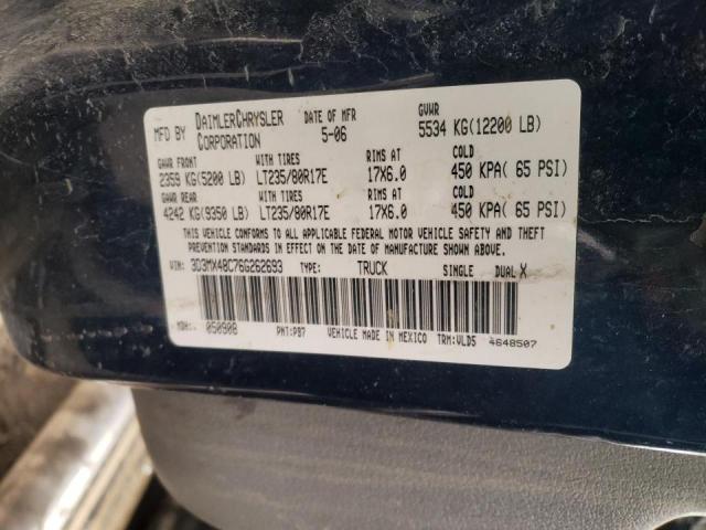 Photo 10 from auction – 2006 DODGE RAM 3500 S with VIN 3D3MX48C76G262693