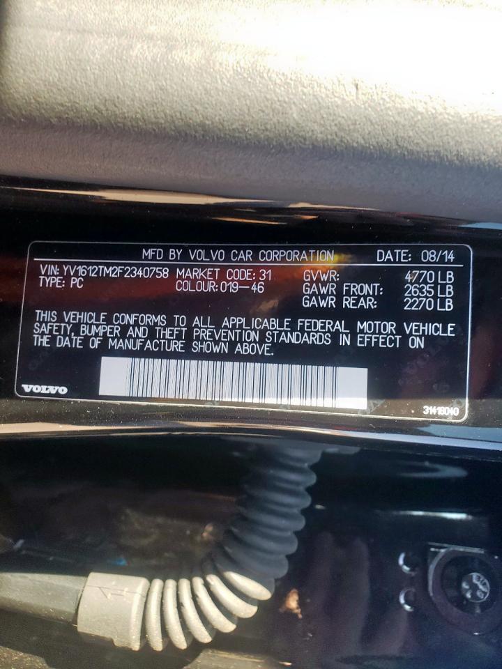 Photo 10 from auction – 2015 VOLVO S60 PLATIN with VIN YV1612TM2F2340758