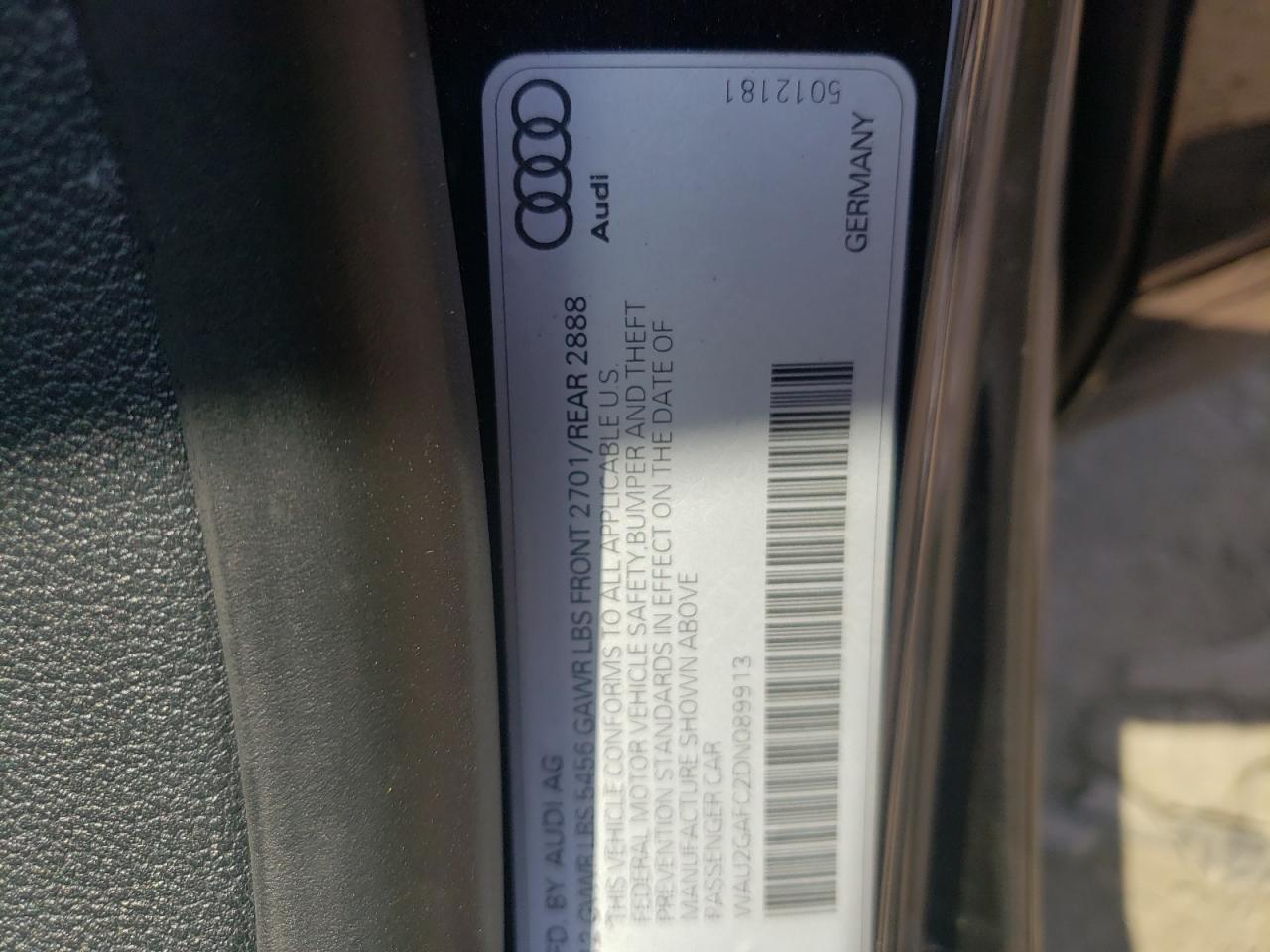 Photo 10 from auction – 2013 AUDI A7 PRESTIG with VIN WAU2GAFC2DN089913