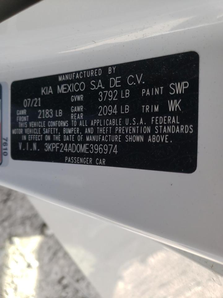 Photo 10 from auction – 2021 KIA FORTE FE with VIN 3KPF24AD0ME396974