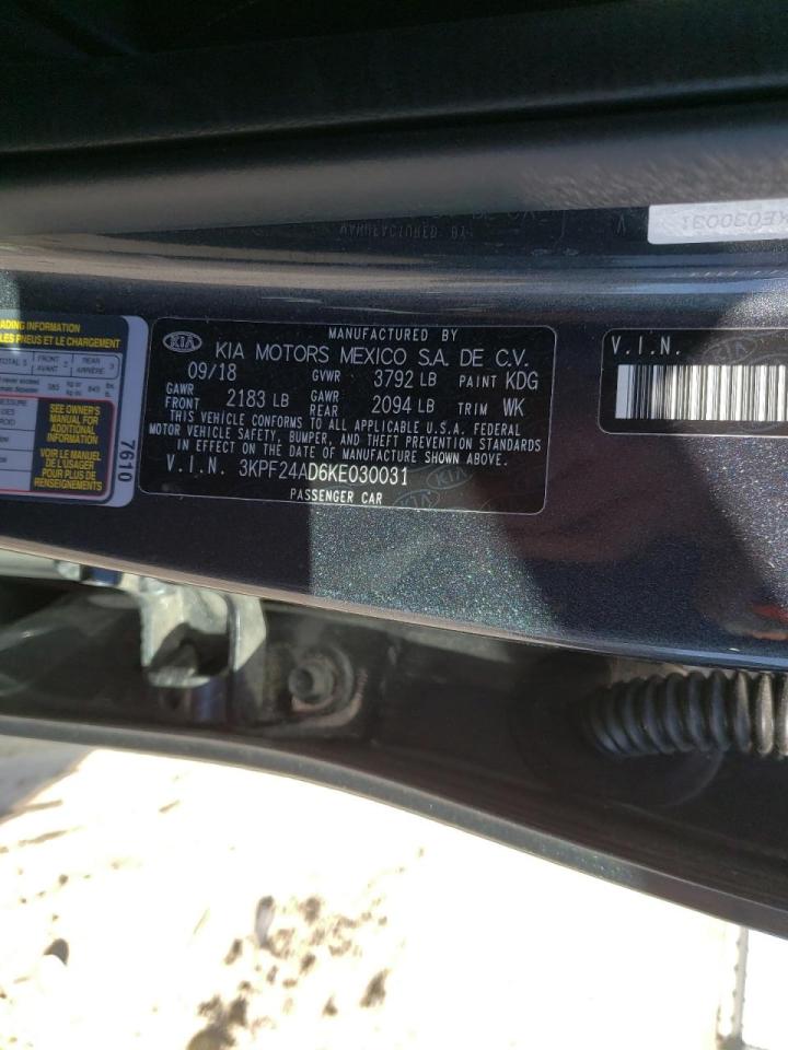 Photo 10 from auction – 2019 KIA FORTE FE with VIN 3KPF24AD6KE030031