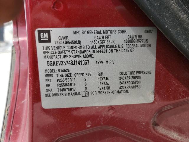Photo 10 from auction – 2008 BUICK ENCLAVE CX with VIN 5GAEV23748J141057