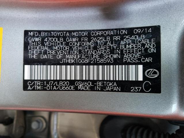Photo 10 from auction – 2015 LEXUS ES 350 with VIN JTHBK1GG8F2158593