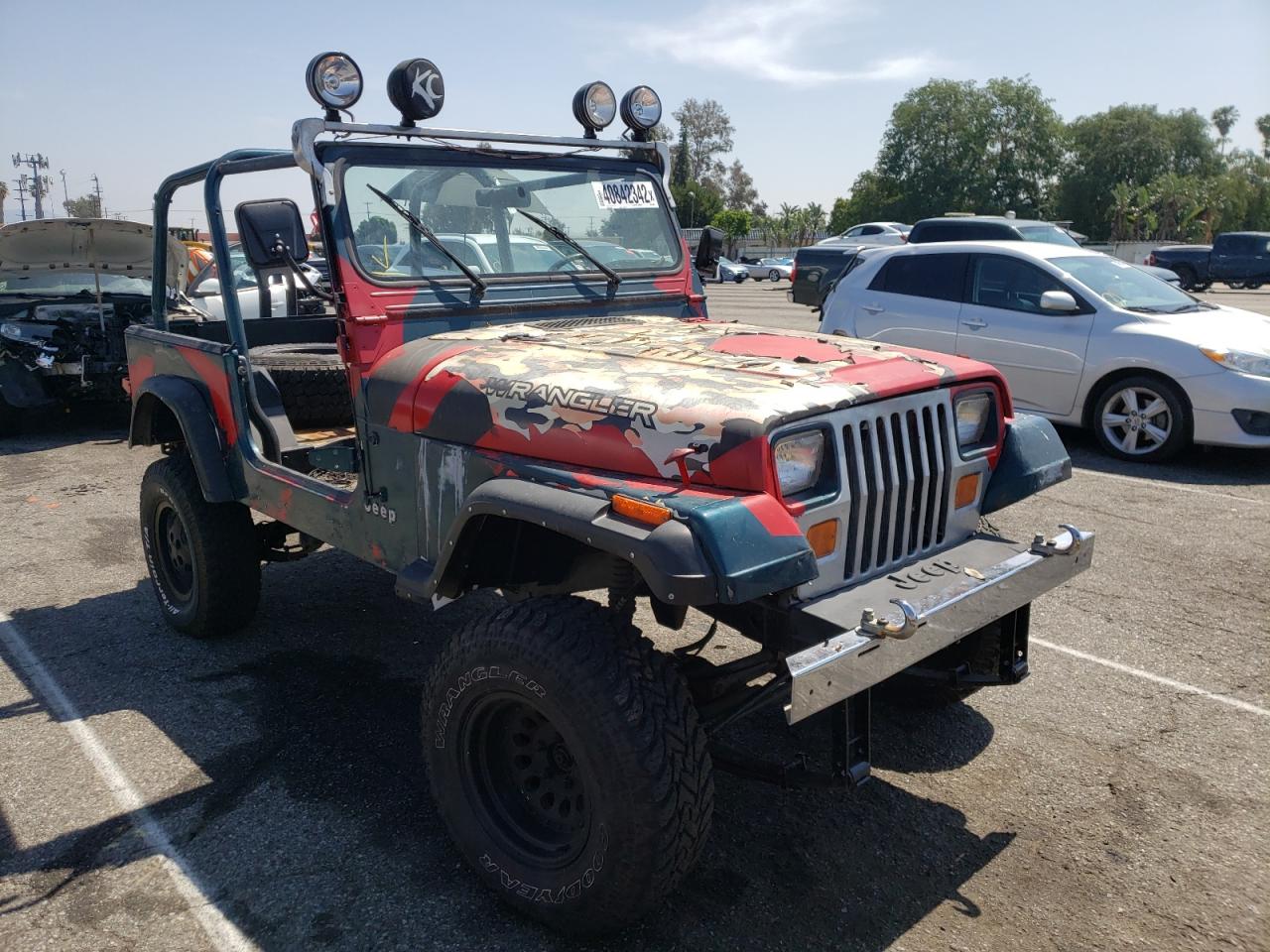 JEEP WRANGLER / 1995 with VIN 1J4FY19P8SP248820 - Photo from auction