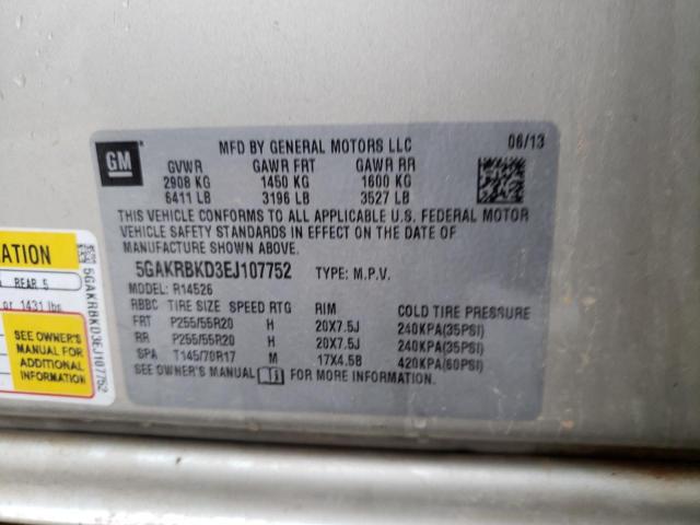 Photo 10 from auction – 2014 BUICK ENCLAVE with VIN 5GAKRBKD3EJ107752