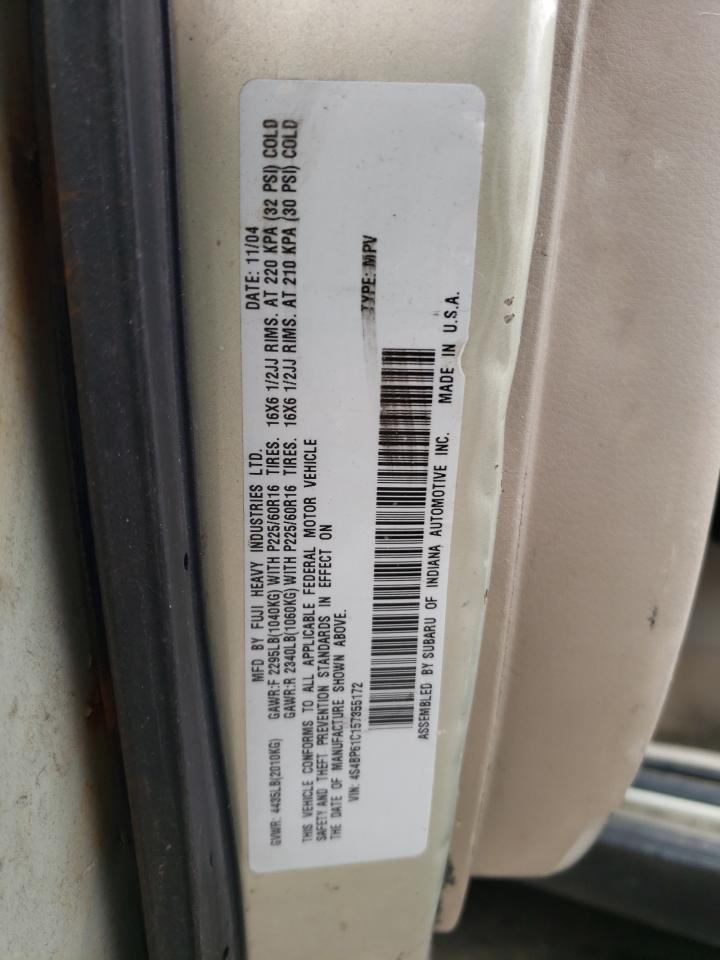 Photo 10 from auction – 2005 SUBARU LEGACY OUT with VIN 4S4BP61C157355172