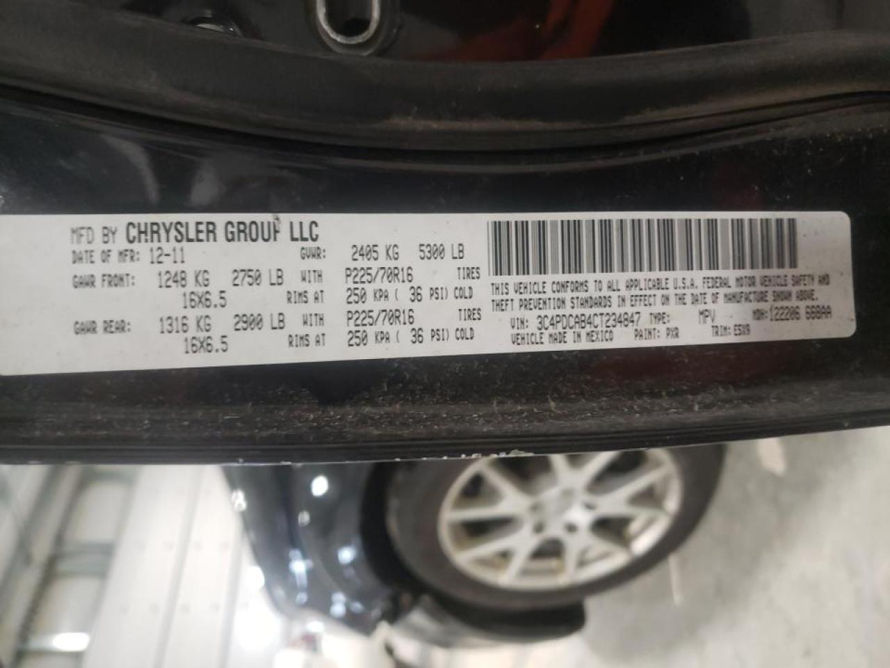Photo 10 from auction – 2012 DODGE JOURNEY CR with VIN 3C4PDDDG7CT235309