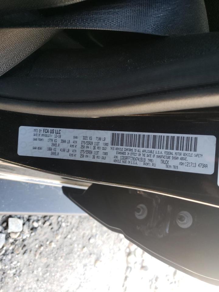 Photo 10 from auction – 2019 RAM 1500 BIG H with VIN 1C6SRFFT7KN741519