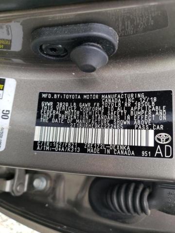 Photo 8 from auction – 2019 TOYOTA COROLLA L with VIN 2T1BURHE9KC222465
