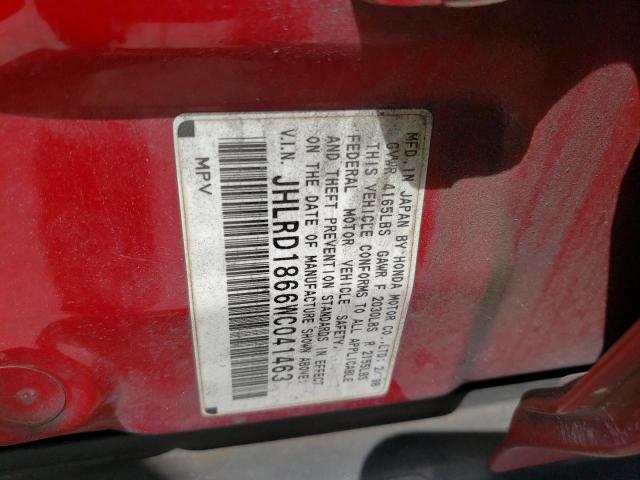 Photo 10 from auction – 1998 HONDA CR-V EX with VIN JHLRD1866WC041463