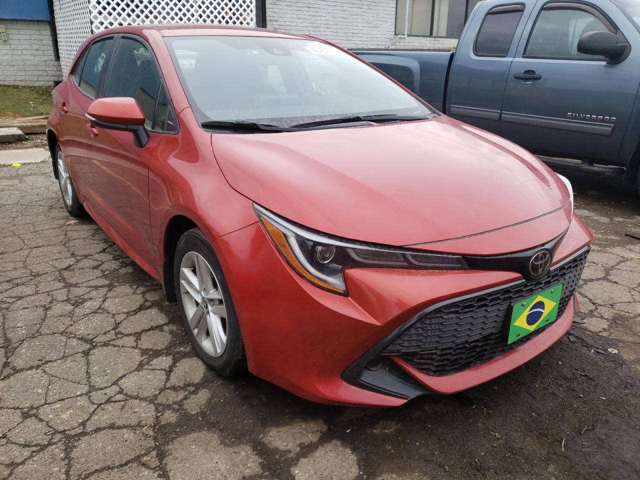 TOYOTA COROLLA SE 2019 with VIN JTNK4RBE2K3051538 - Photo from auction