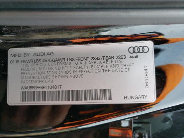 Photo 10 from auction – 2015 AUDI S3 PREMIUM with VIN WAUBFGFF3F1104817