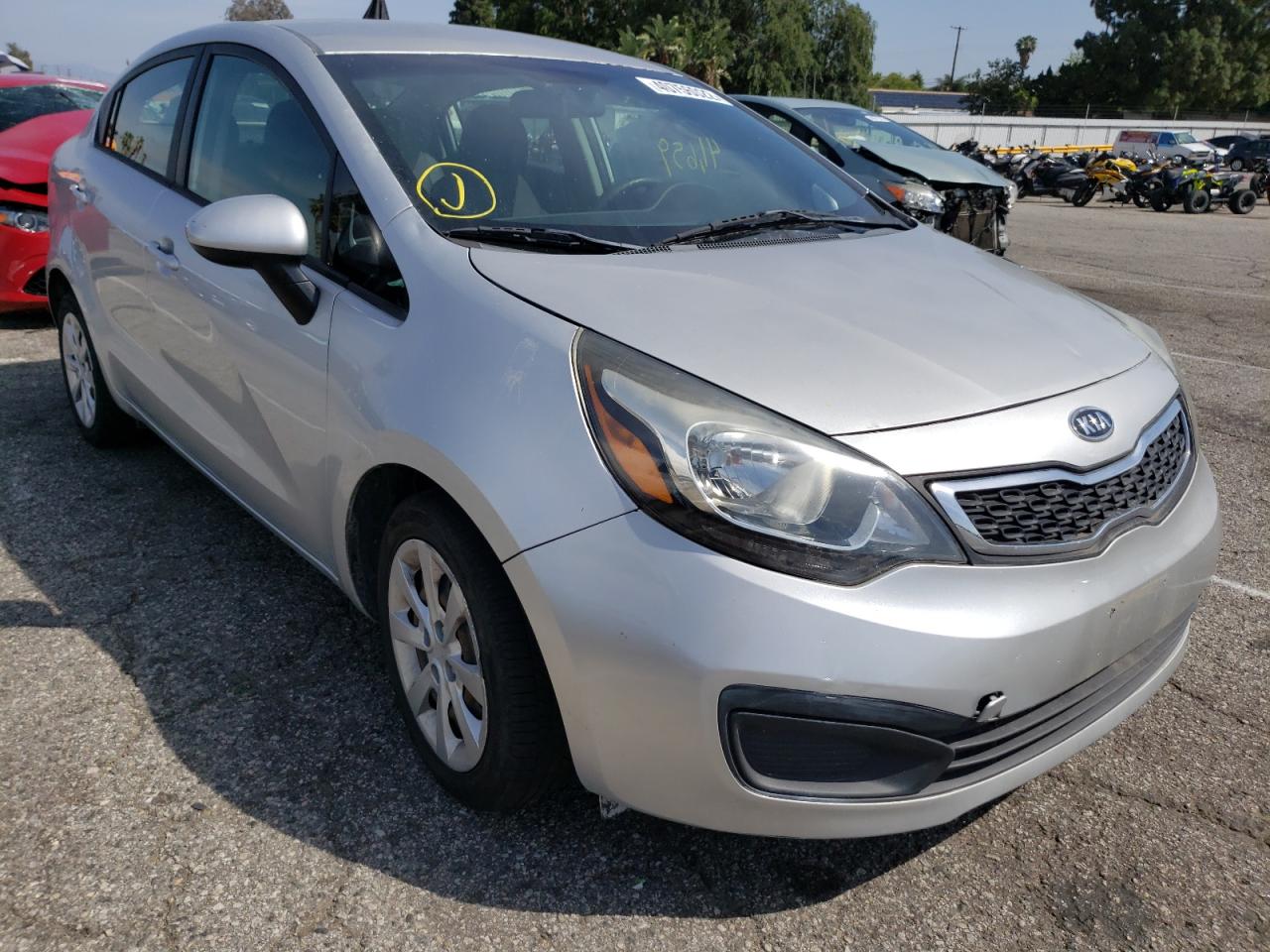 KIA RIO LX 2014 with VIN KNADM4A38E6363878 - Photo from auction