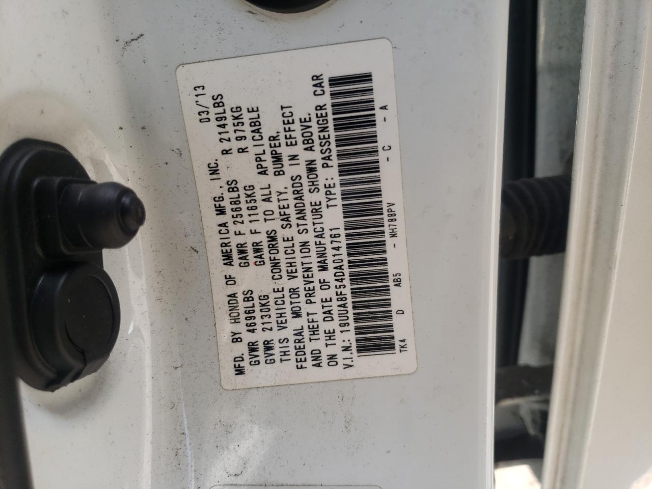 Photo 10 from auction – 2013 ACURA TL TECH with VIN 19UUA8F54DA014761
