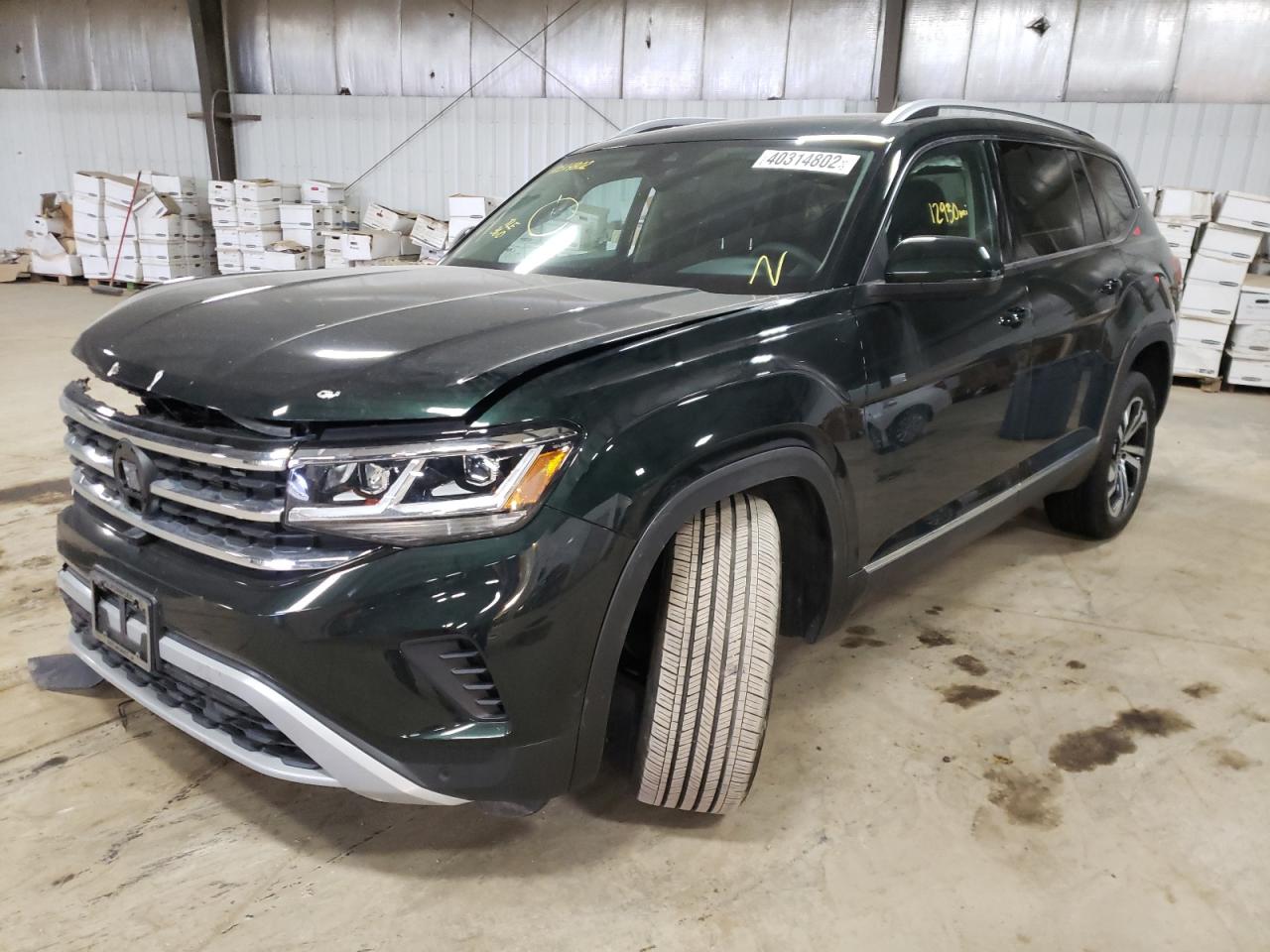 Photo 2 from auction – 2021 VOLKSWAGEN ATLAS SEL with VIN 1V2TR2CA0MC564172