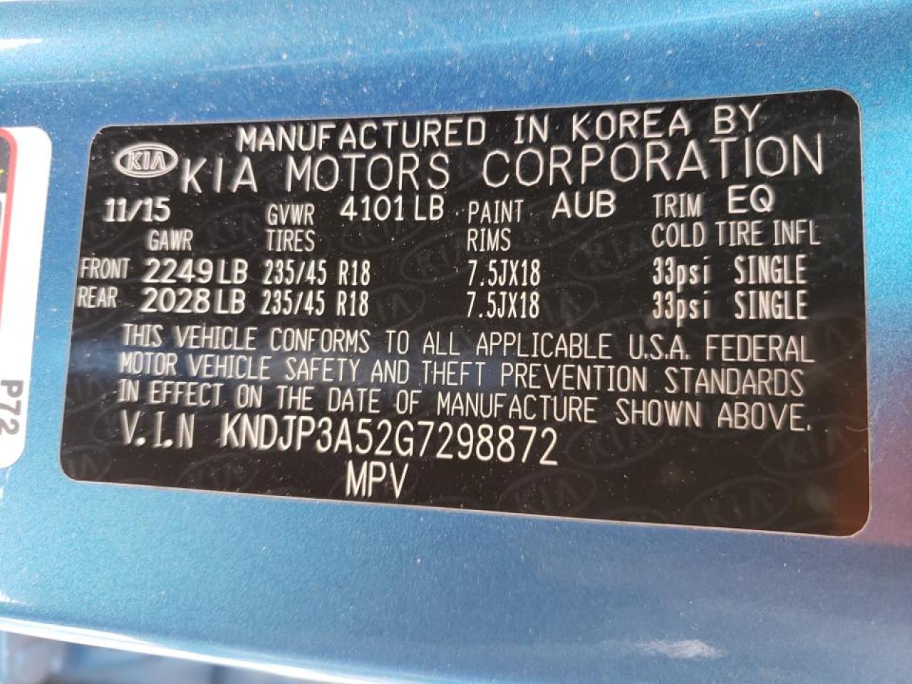 Фото 10 с аукциона – 2016 KIA SOUL + с VIN KNDJP3A52G7298872