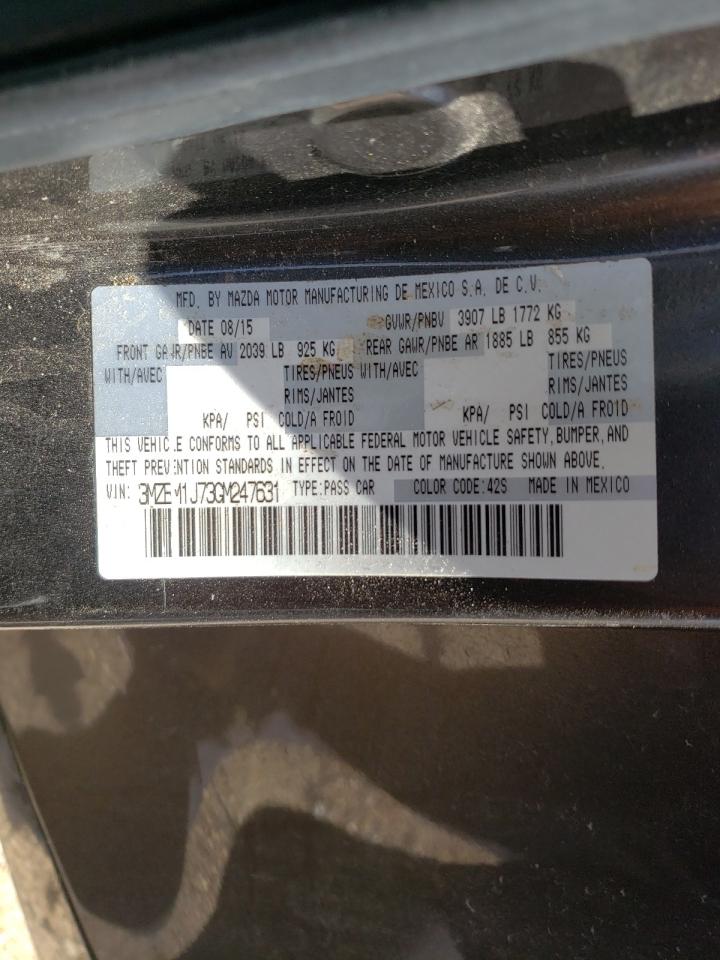 Photo 10 from auction – 2016 MAZDA 3 SPORT with VIN 3MZBM1J73GM247631