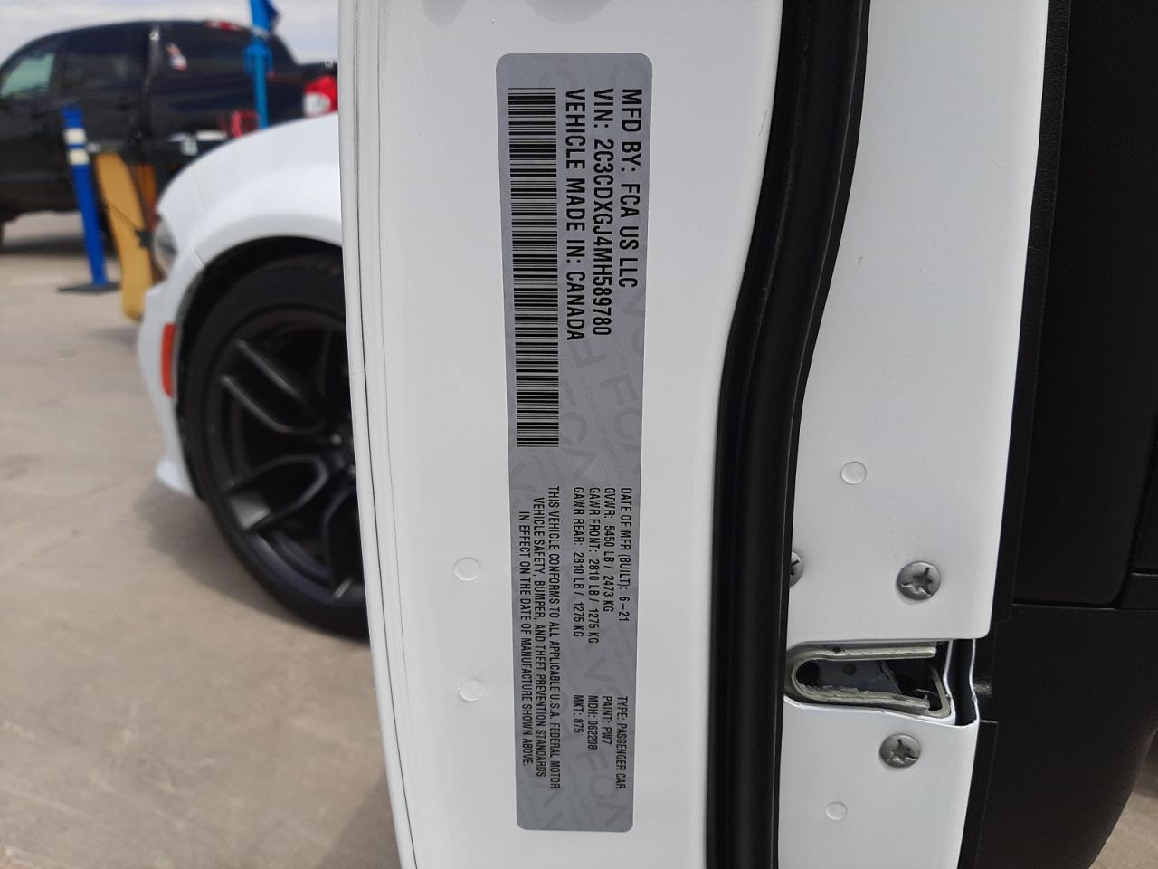 Photo 10 from auction – 2021 DODGE CHARGER SC with VIN 2C3CDXGJ4MH589780
