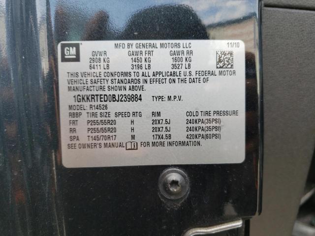 Photo 10 from auction – 2011 GMC ACADIA DEN with VIN 1GKKRTED0BJ239884