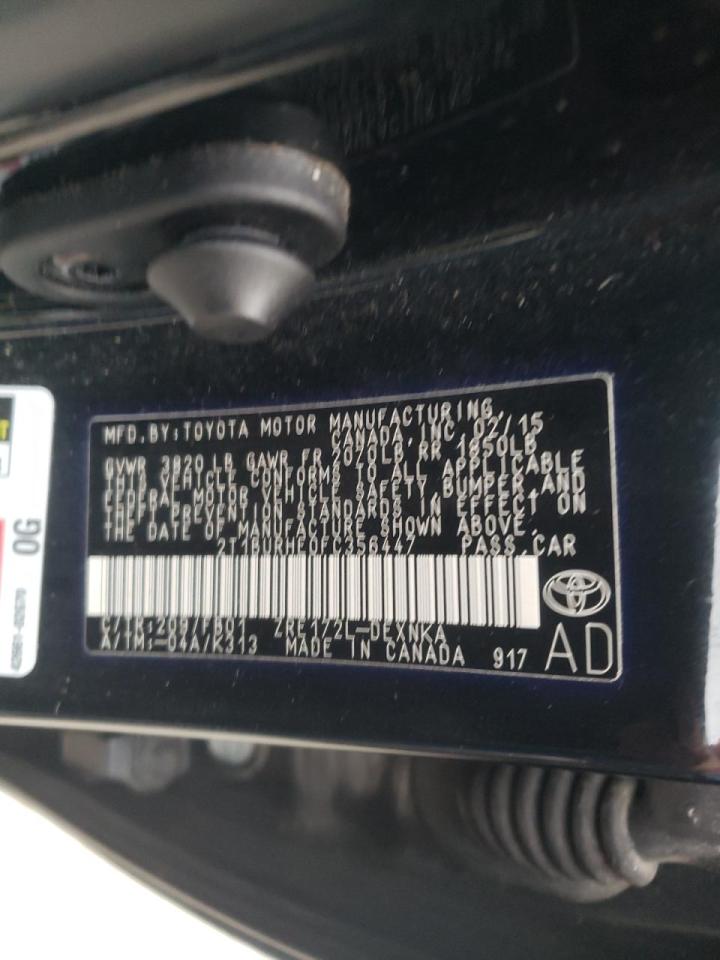 Photo 10 from auction – 2015 TOYOTA COROLLA L with VIN 2T1BURHE0FC356447