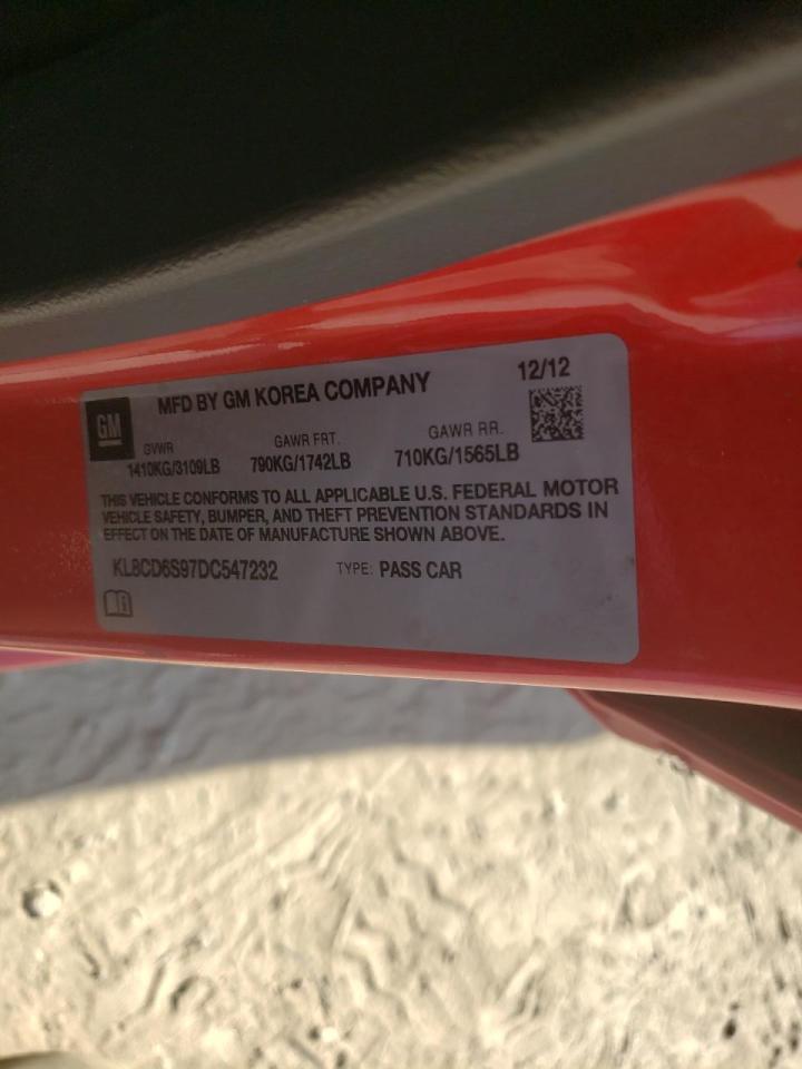 Фото 10 с аукциона – 2013 CHEVROLET SPARK 1LT с VIN KL8CD6S97DC547232