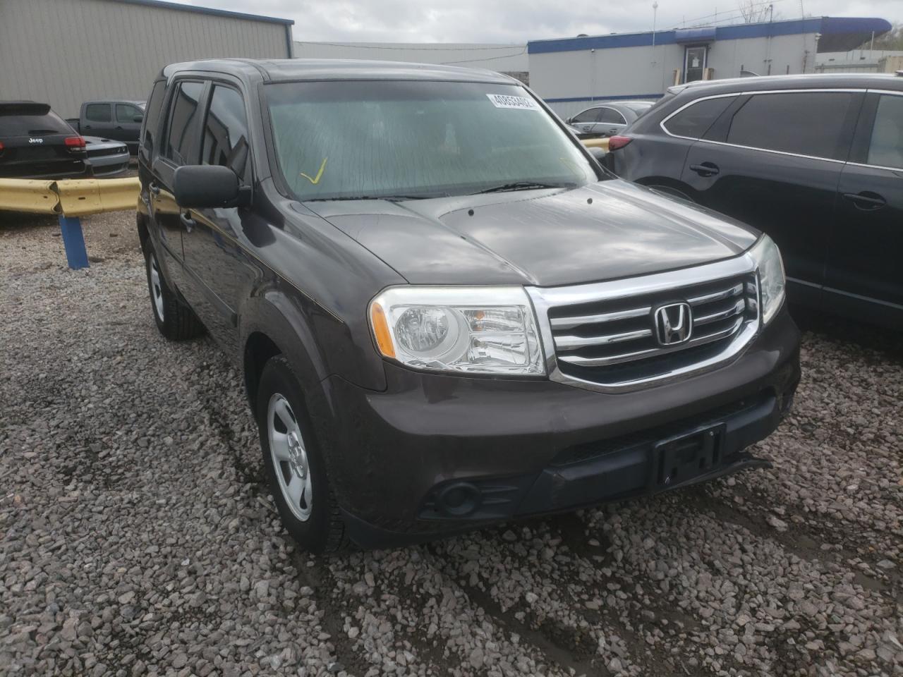 HONDA PILOT LX 2012 with VIN 5FNYF3H22CB002234 - Photo from auction