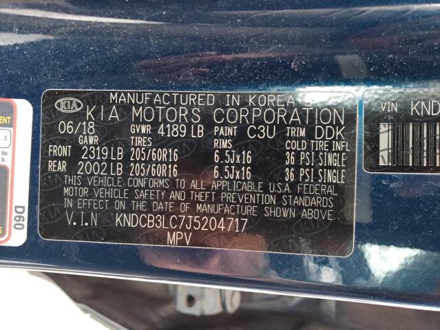 Photo 10 from auction – 2018 KIA NIRO FE with VIN KNDCB3LC7J5204717
