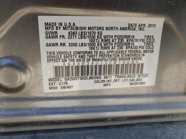 Photo 10 from auction – 2013 MITSUBISHI OUTLANDER with VIN 4A4AR3AU1DE019204