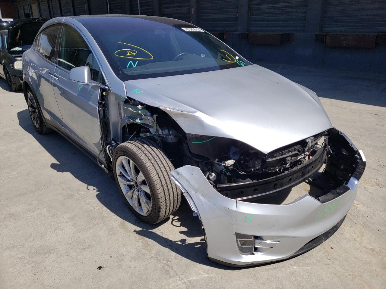 TESLA MODEL X 2017 with VIN 5YJXCBE22HF065554 - Photo from auction