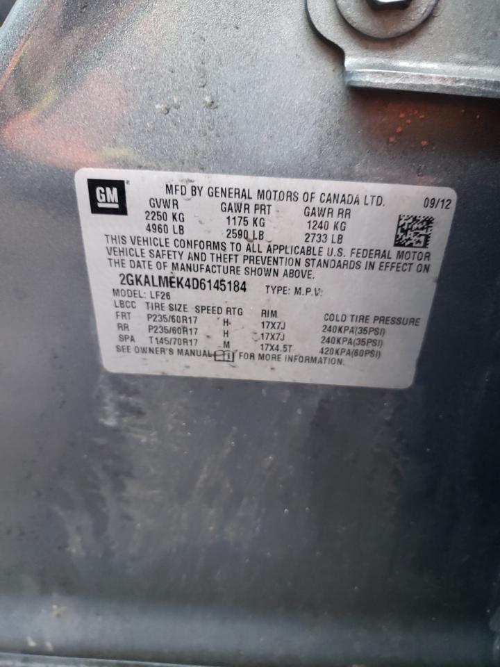 Zdjęcie 10 z aukcji – 2013 GMC TERRAIN SL z VIN 2GKALMEK4D6145184