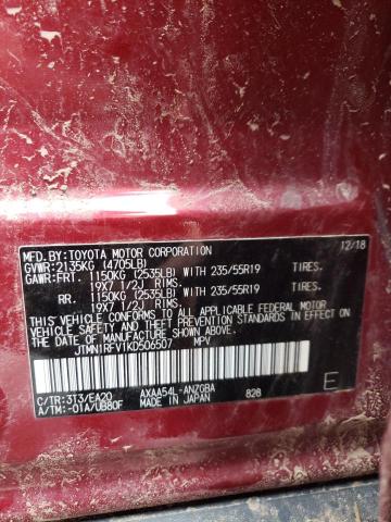 Photo 10 from auction – 2019 TOYOTA RAV4 LIMIT with VIN JTMN1RFV1KD506507