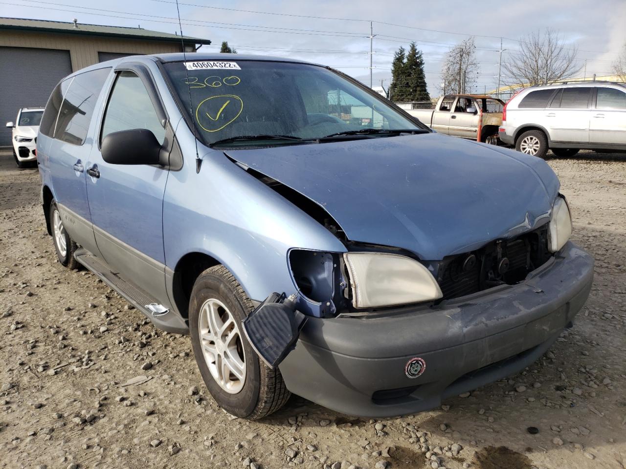 TOYOTA SIENNA CE 2001 with VIN 4T3ZF19C71U356239 - Photo from auction