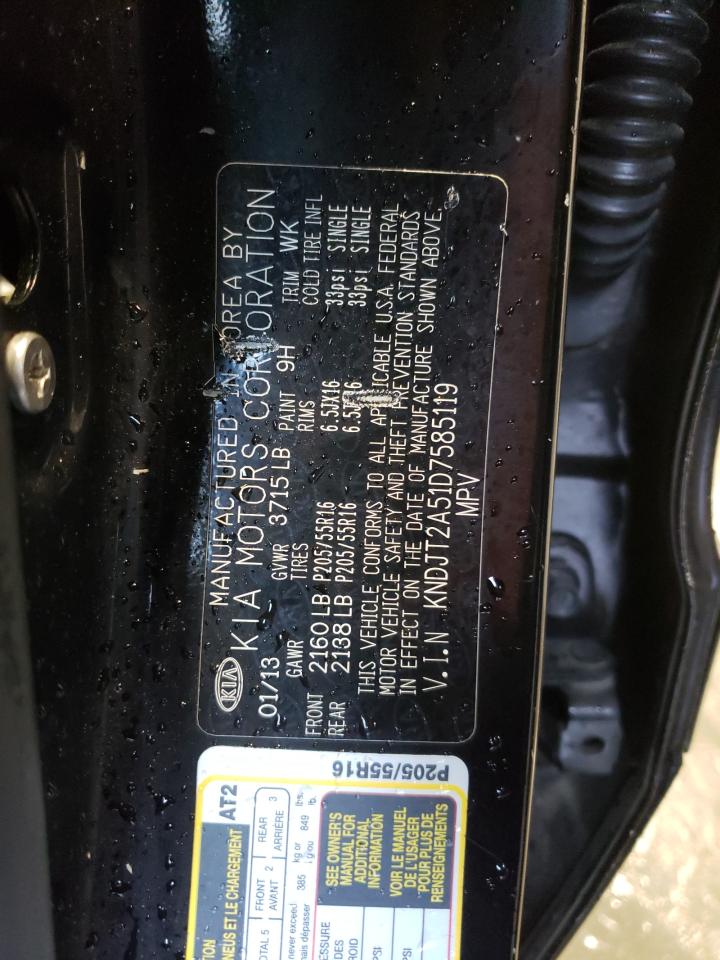 Photo 10 from auction – 2013 KIA SOUL with VIN KNDJT2A51D7585119
