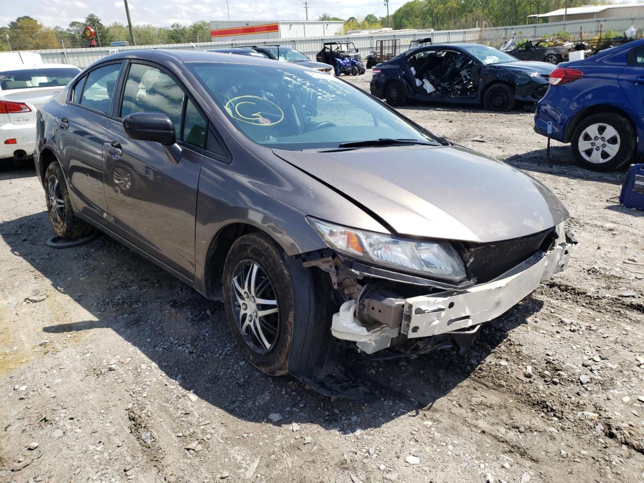 HONDA CIVIC LX 2014 with VIN 19XFB2F58EE211416 - Photo from auction