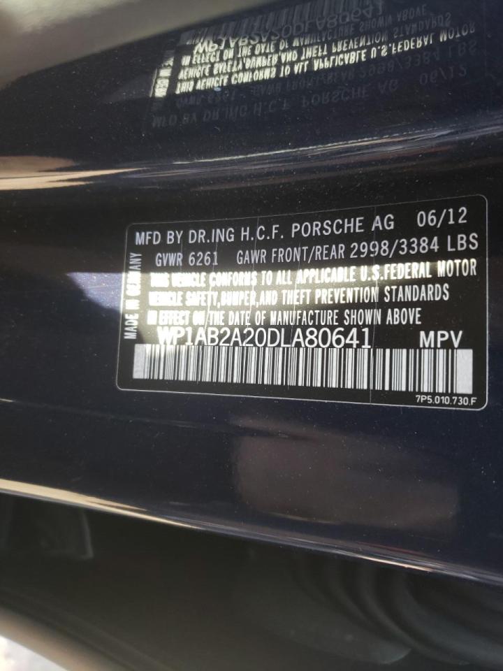 Photo 10 from auction – 2013 PORSCHE CAYENNE S with VIN WP1AB2A20DLA80641