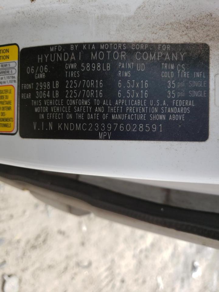 Photo 10 from auction – 2007 HYUNDAI ENTOURAGE with VIN KNDMC233976028591