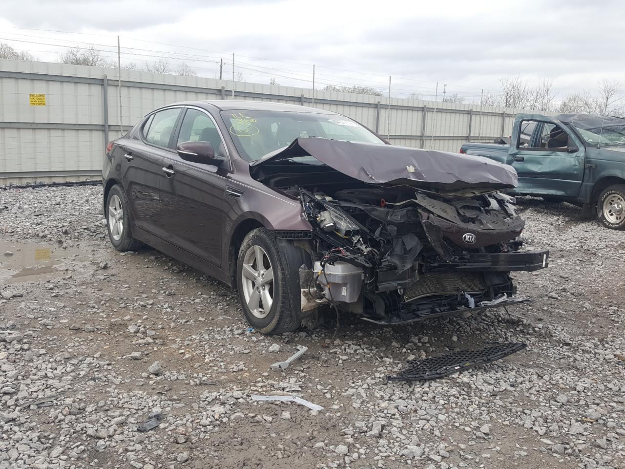 KIA OPTIMA LX 2014 with VIN 5XXGM4A76EG337350 - Photo from auction