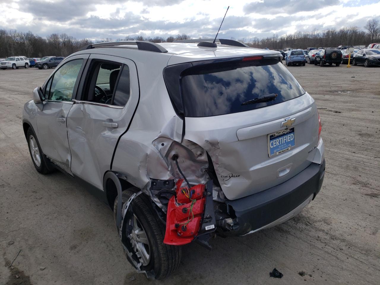 Photo 3 from auction – 2016 CHEVROLET TRAX 1LT with VIN 3GNCJLSB8GL273606