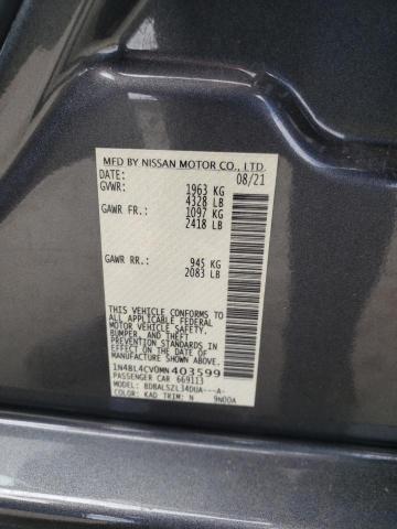 Photo 10 from auction – 2021 NISSAN ALTIMA SR with VIN 1N4BL4CV0MN403599