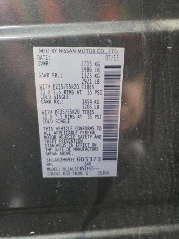 Photo 10 from auction – 2014 NISSAN PATHFINDER with VIN 5N1AR2MN9EC605373