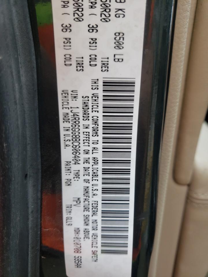 Photo 10 from auction – 2011 JEEP GRAND CHER with VIN 1J4RR6GG8BC606404